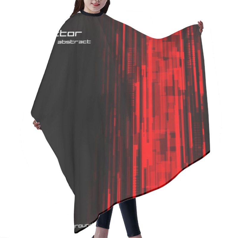 Personality  Abstract Digital Technology Lines Move Up Background Eps 10 Hair Cutting Cape