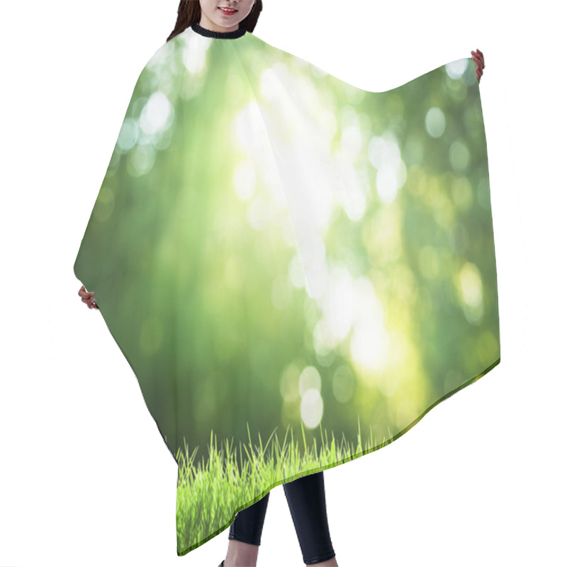 Personality  Green Grass In Sunny Forest Hair Cutting Cape