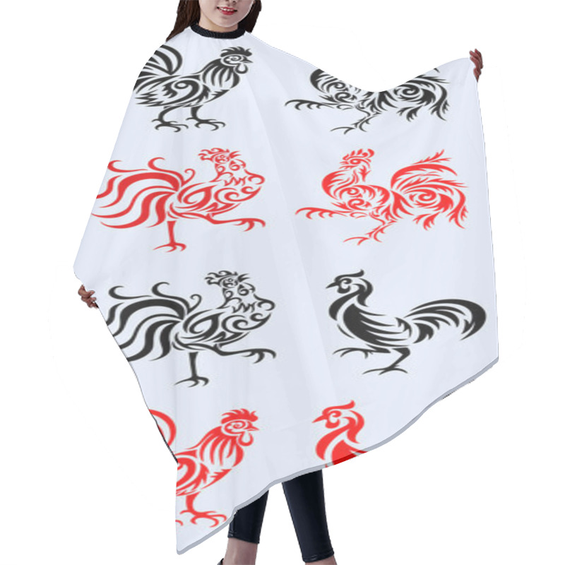 Personality  Rooster Ornament Hair Cutting Cape