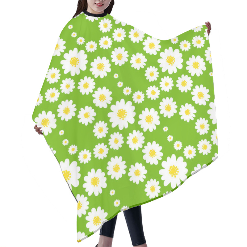 Personality  White Daisies Seamless Pattern Hair Cutting Cape