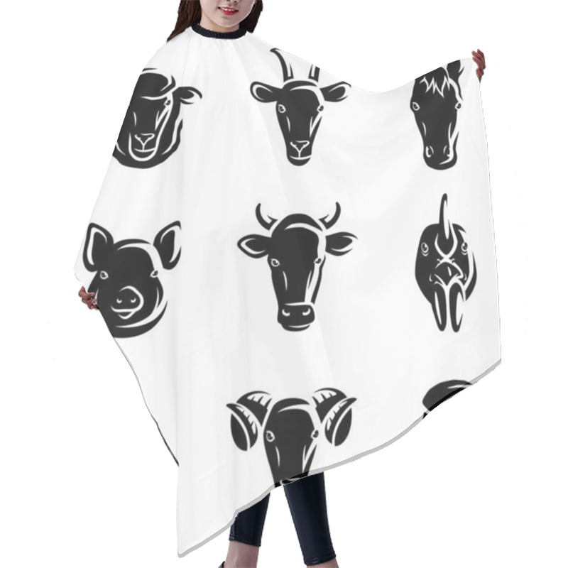 Personality  Farm Animals Set. Hair Cutting Cape