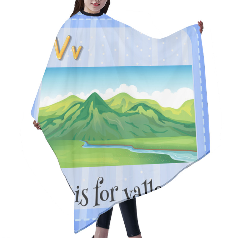 Personality  Letter V Hair Cutting Cape