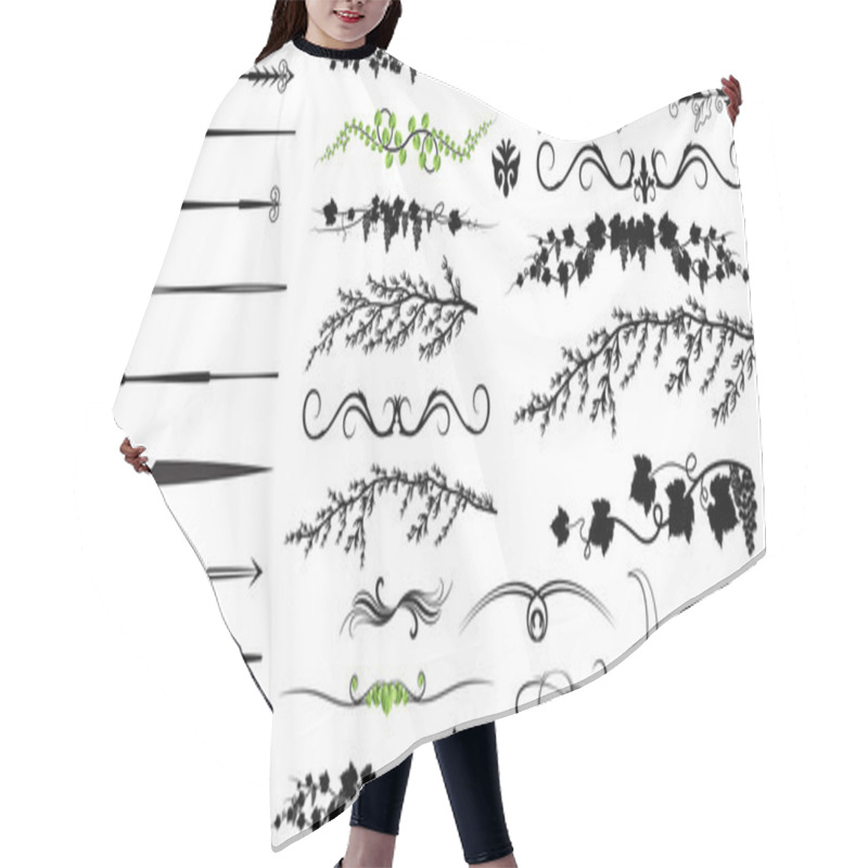 Personality  Flourish Branch N Dividers Elements Hair Cutting Cape