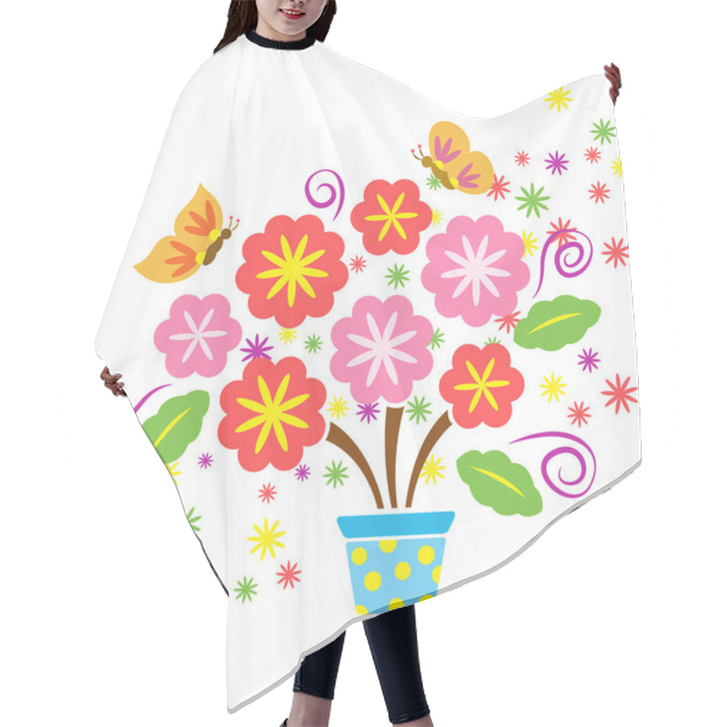 Personality  Spring Blooming Hair Cutting Cape