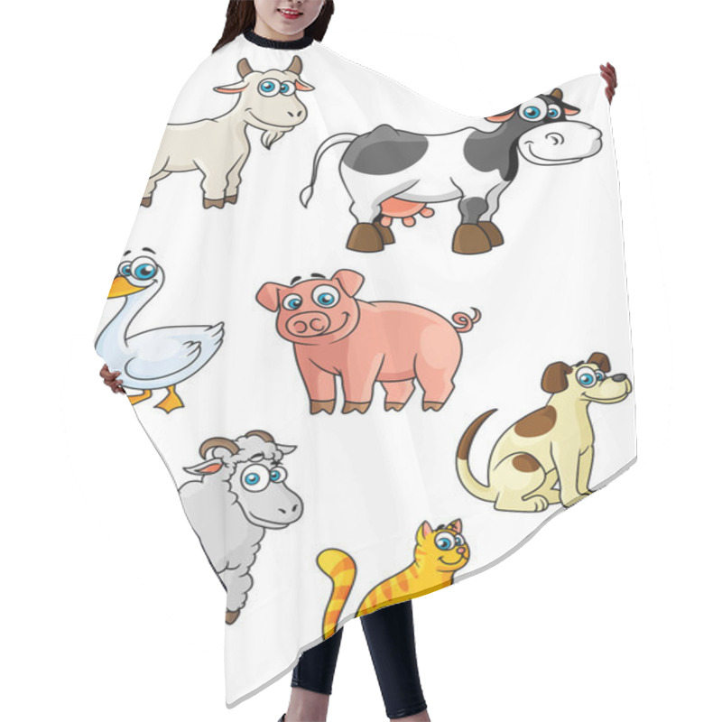 Personality  Cartoon Cow, Dog, Sheep, Pig, Cat, Goat, Goose Hair Cutting Cape