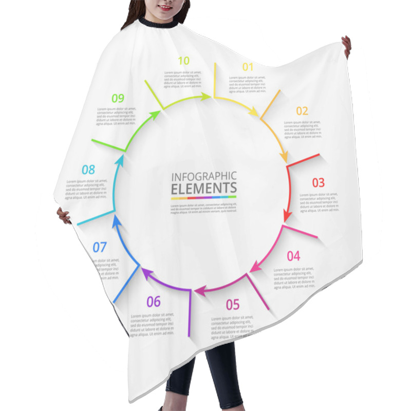 Personality  Vector Business Template For Presentation. Hair Cutting Cape