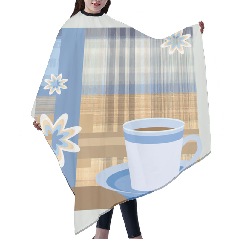 Personality  Cup Of Coffee Hair Cutting Cape