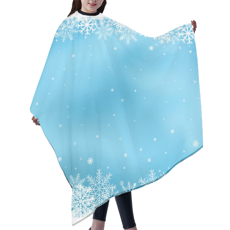 Personality  Blue Snow Mesh Background Hair Cutting Cape