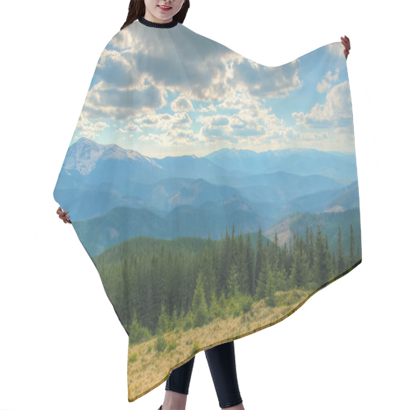 Personality  Spring Landscape In The Carpathian Mountains Hair Cutting Cape