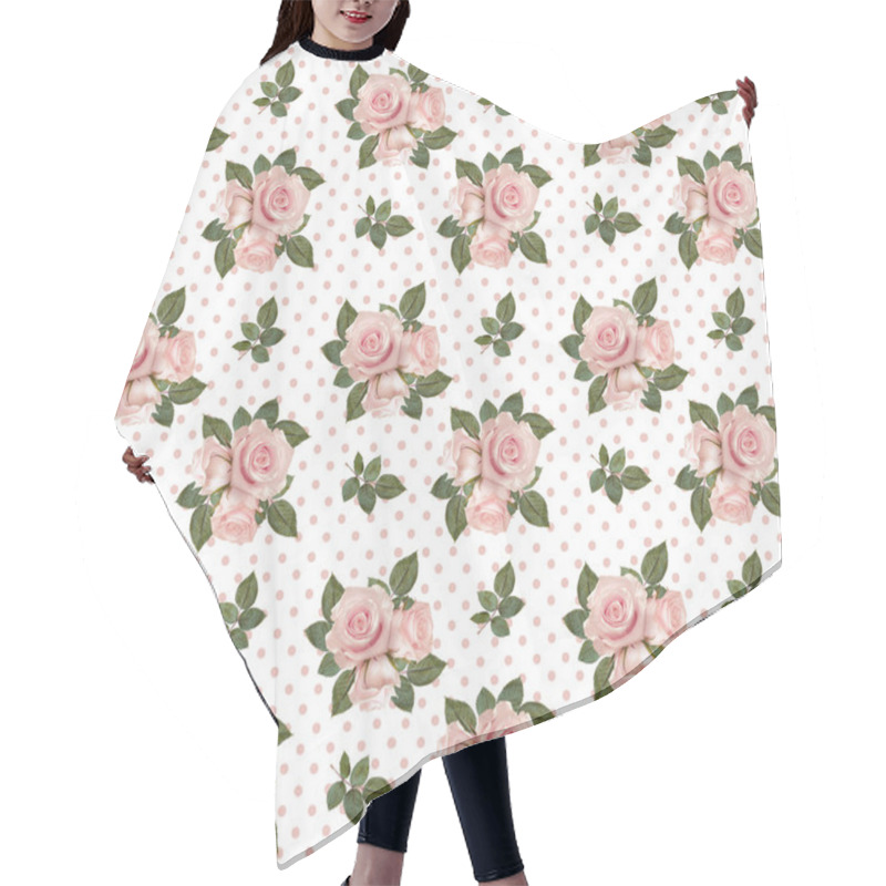 Personality  Seamless Pattern With Roses Hair Cutting Cape