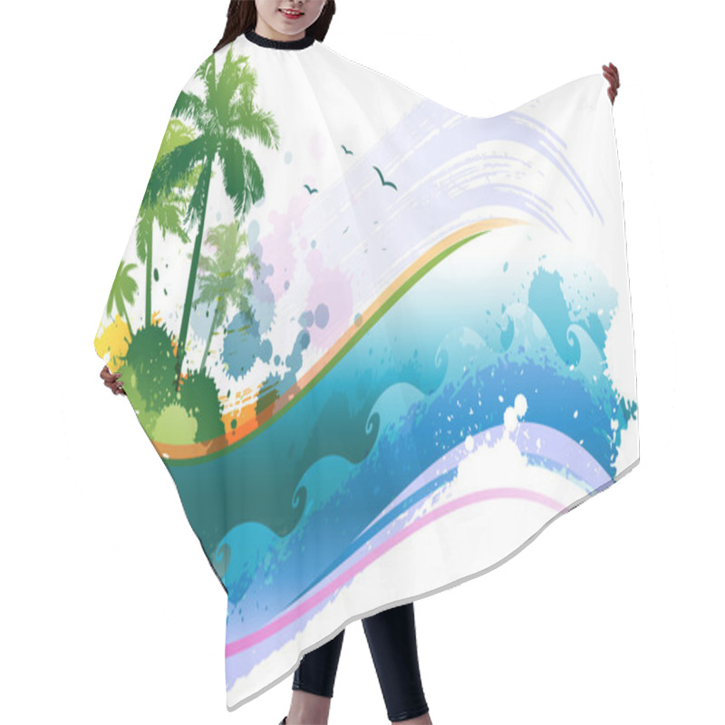 Personality  Abstract Tropical Background Hair Cutting Cape