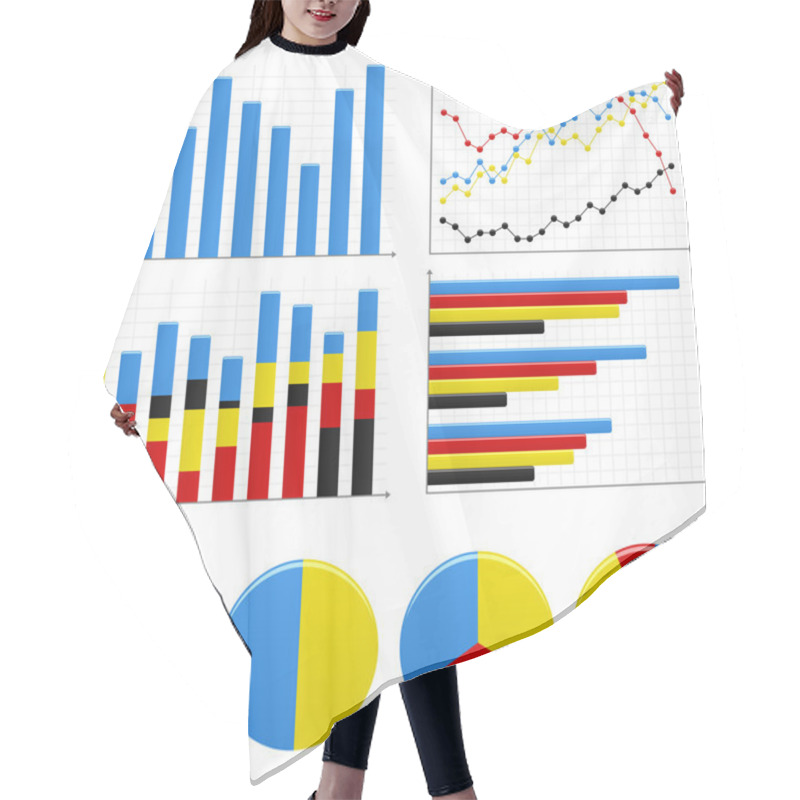 Personality  Bar Pie Graph Chart Hair Cutting Cape