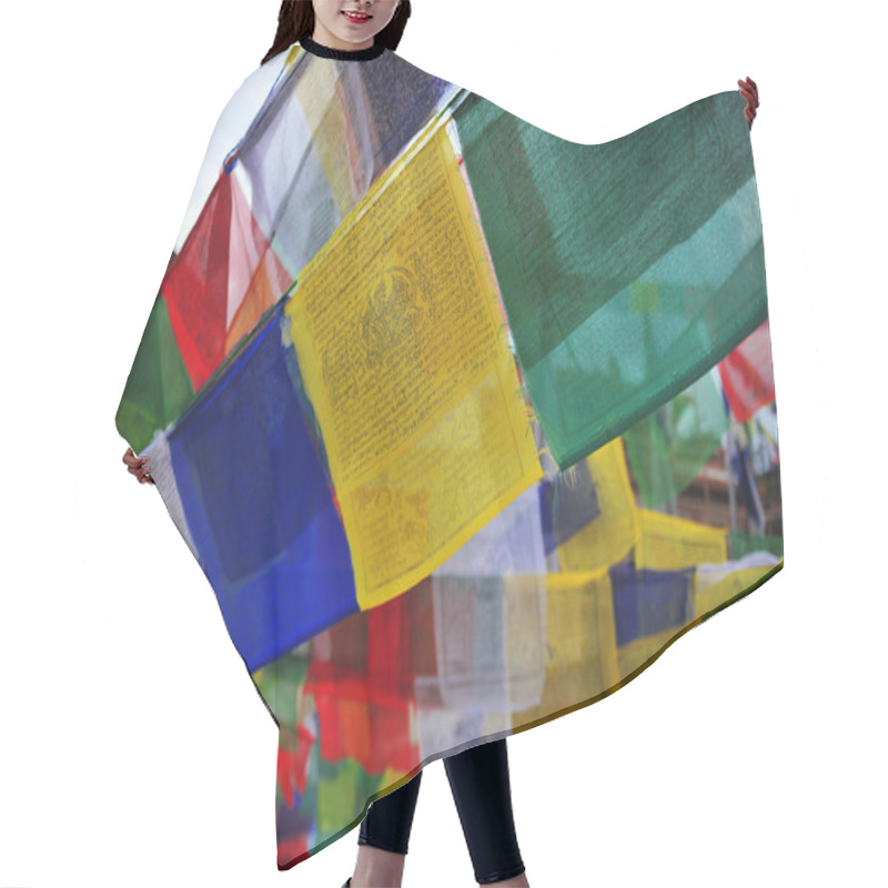 Personality  Budhist Flag In The Sky Hair Cutting Cape