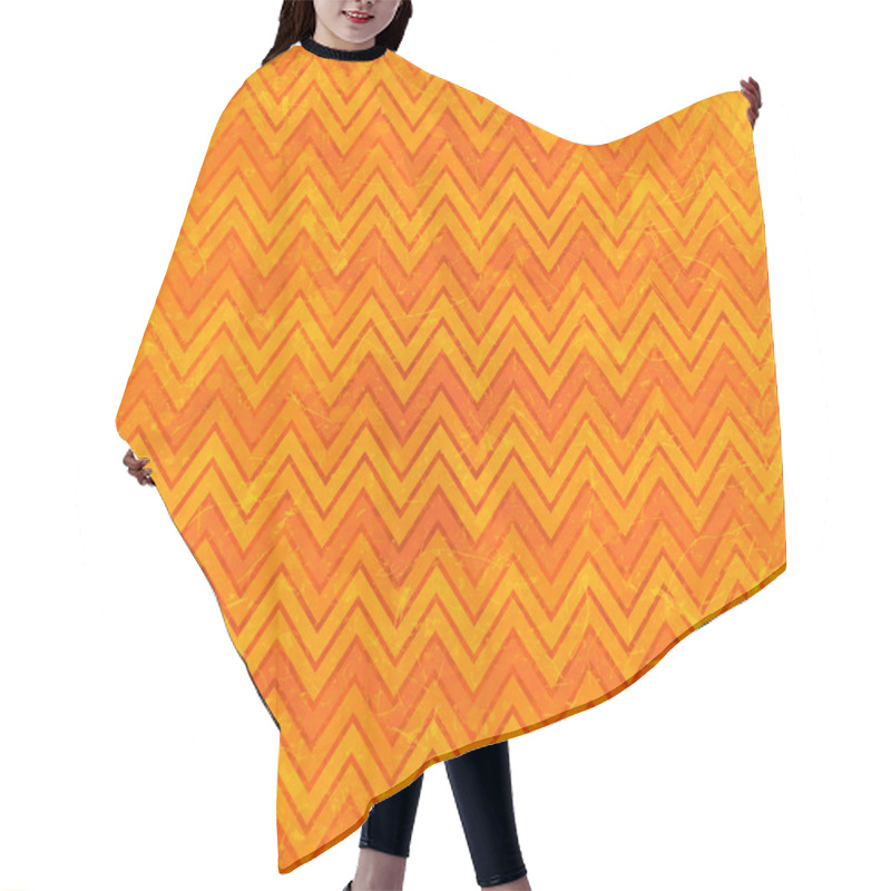 Personality  Grunge Background With Zigzag Pattern Hair Cutting Cape