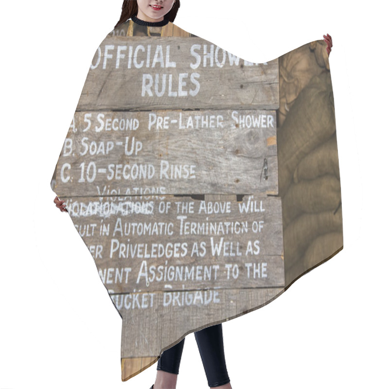 Personality  Official Shower Rules Hair Cutting Cape