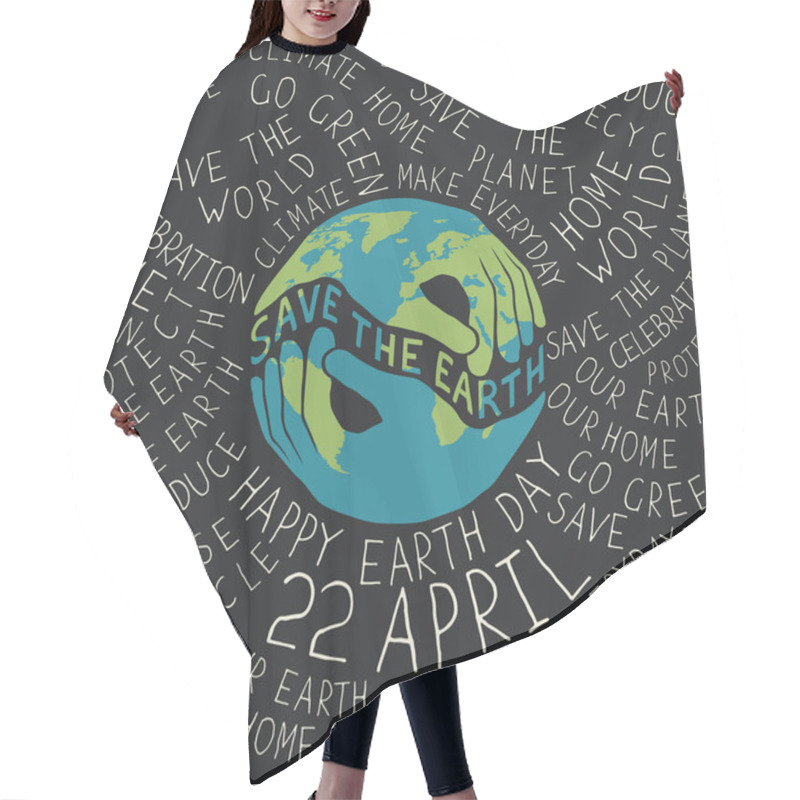 Personality  Earth Day Poster Hair Cutting Cape