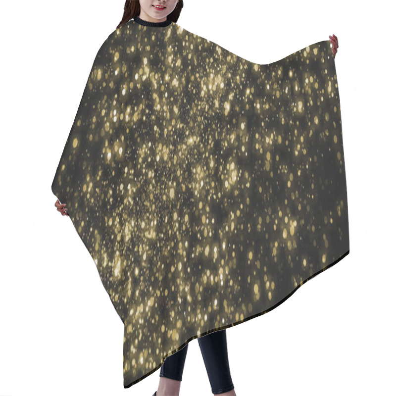 Personality  Luxury Background With Golden Particles Bokeh  Background 3D Illustration Hair Cutting Cape