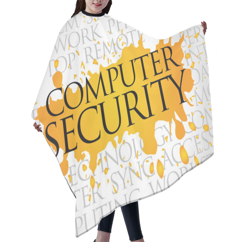 Personality  COMPUTER SECURITY Word Cloud Hair Cutting Cape