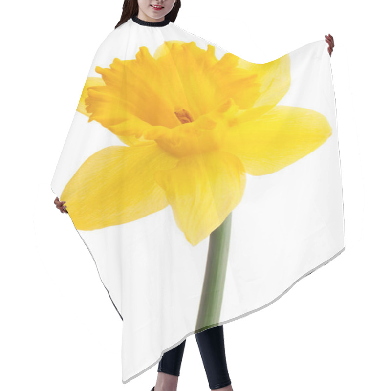 Personality  Yellow Daffodil Flower Hair Cutting Cape