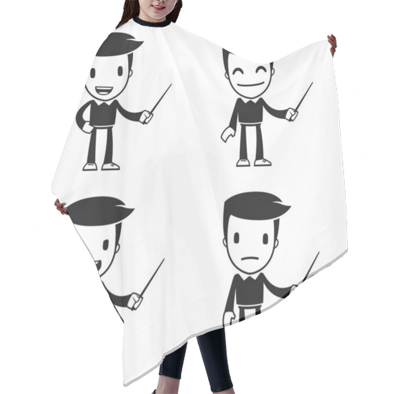 Personality  Funny Cartoon Helper Man Hair Cutting Cape