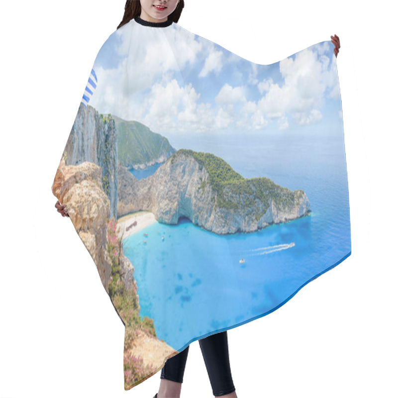 Personality  Landscape With Navagio Beach, Zakynthos Islands, Greece Hair Cutting Cape