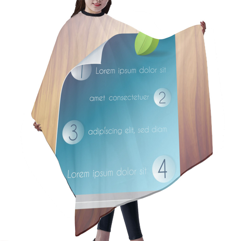 Personality  Background With Transparent Glass Plates. Hair Cutting Cape