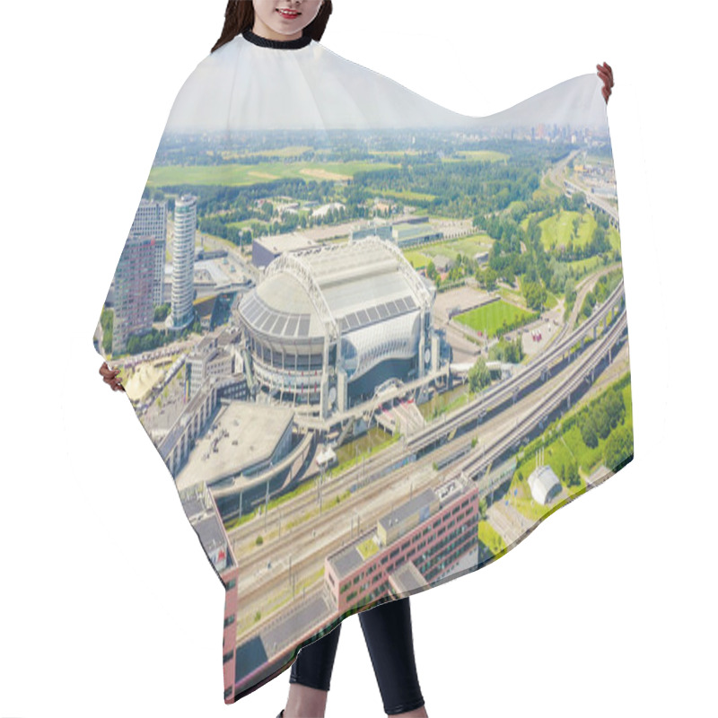 Personality  Amsterdam, Netherlands - June 30, 2019: Johan Cruijff ArenA (Amsterdam Arena). 2020 FIFA World Cup Venue, Aerial View  Hair Cutting Cape