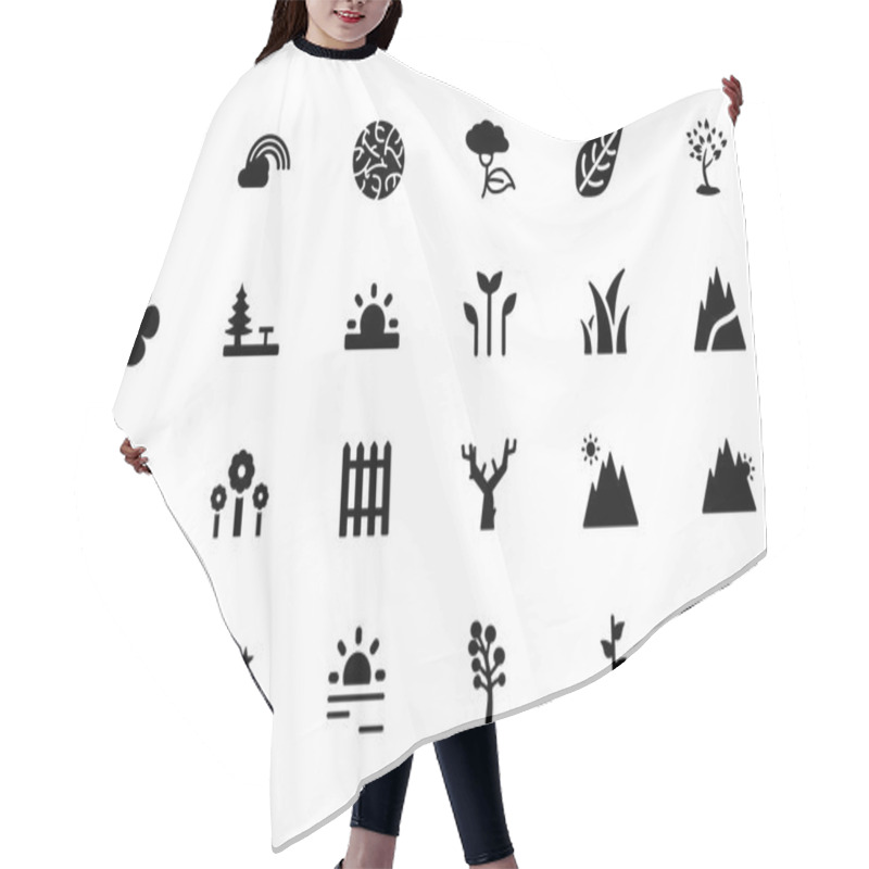 Personality  Nature Vector Icons 5 Hair Cutting Cape