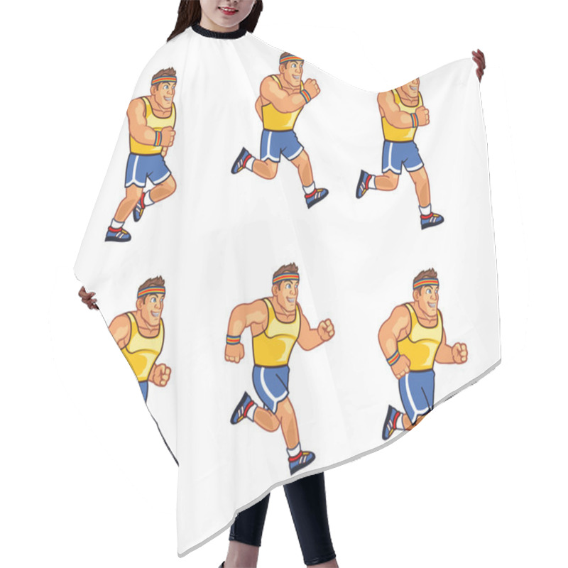 Personality  Marathon Runner Animation Sprite Hair Cutting Cape