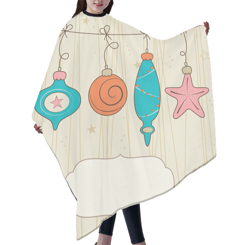 Personality  Christmas Card Hair Cutting Cape