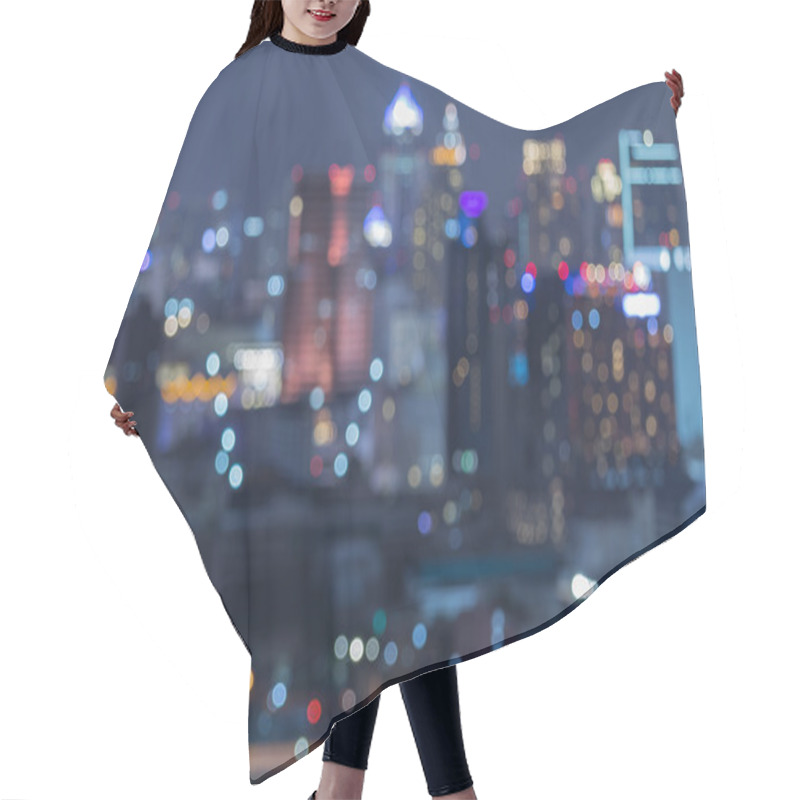 Personality  Bangkok Blurred Abstract Background Lights Hair Cutting Cape