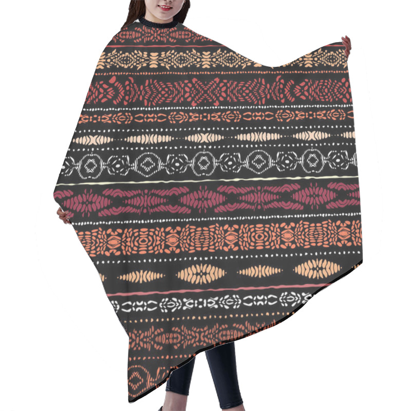 Personality  Vector Ethnic Tribal Pattern. Seamless Art Image. Hair Cutting Cape