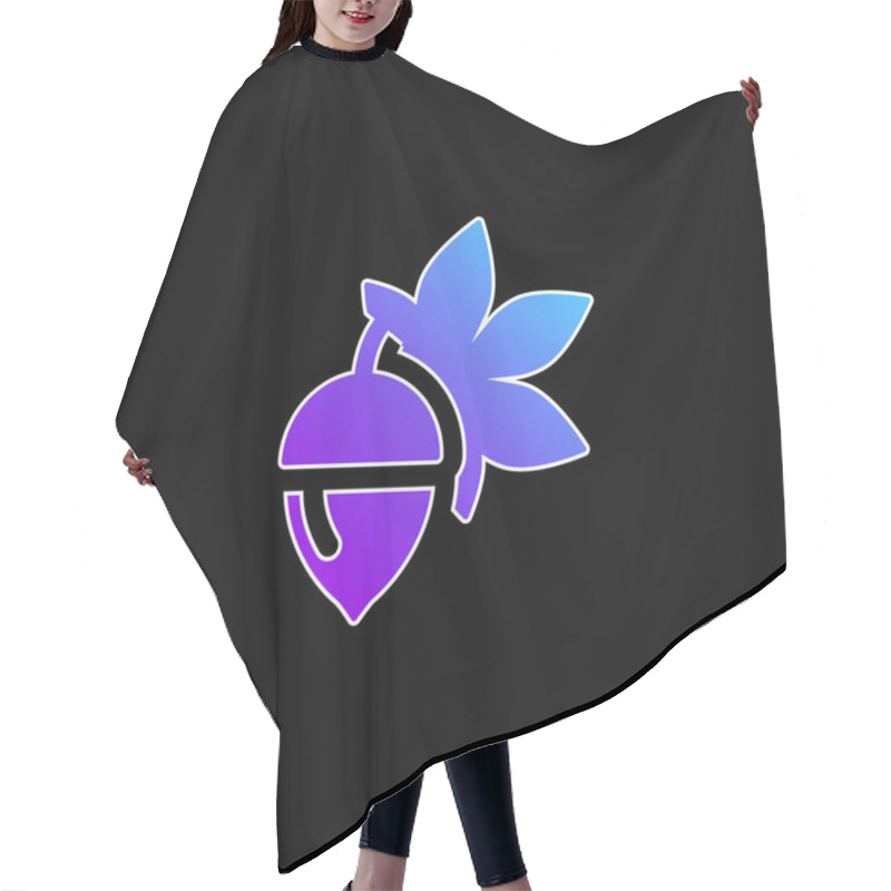 Personality  Bot Blue Gradient Vector Icon Hair Cutting Cape