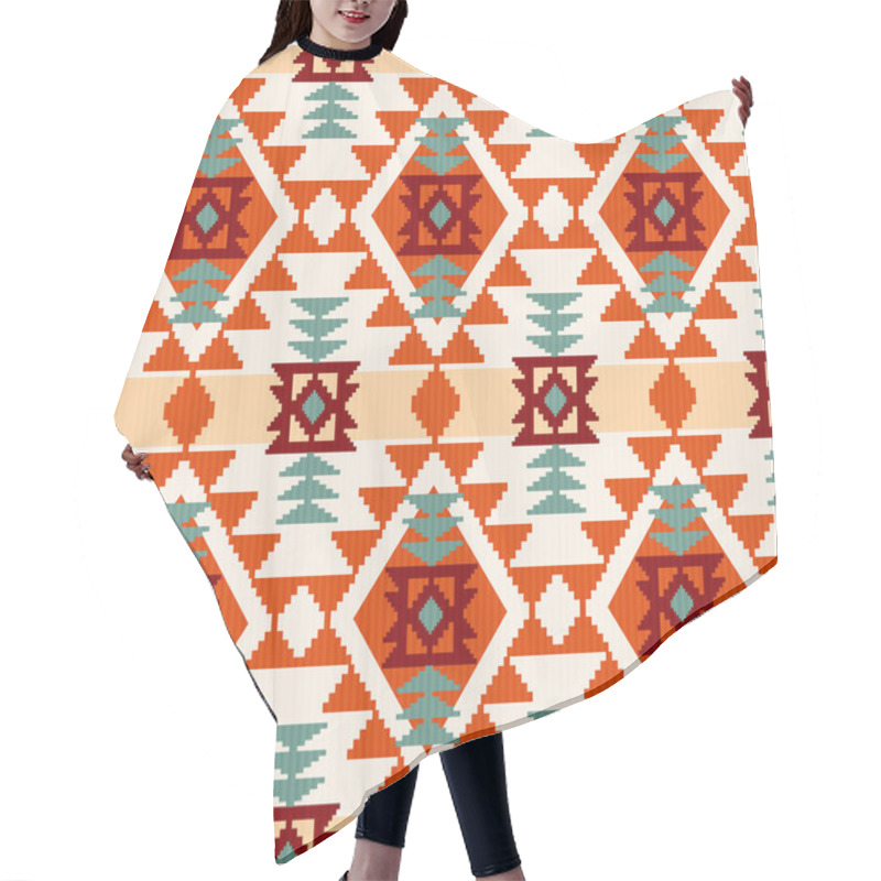 Personality  Abstract Geometric Pattern Native American Style Inspired Hair Cutting Cape