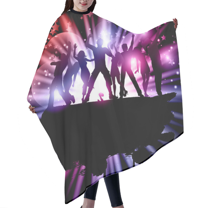 Personality  Party Crowd Background Hair Cutting Cape