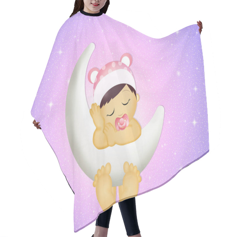 Personality  Baby Girl On The Moon Hair Cutting Cape