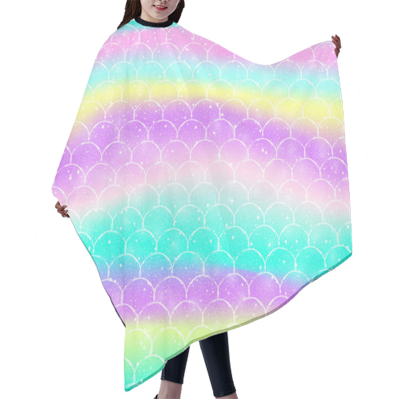 Personality  Rainbow Mermaid Background. Unicorn Pattern. Hair Cutting Cape