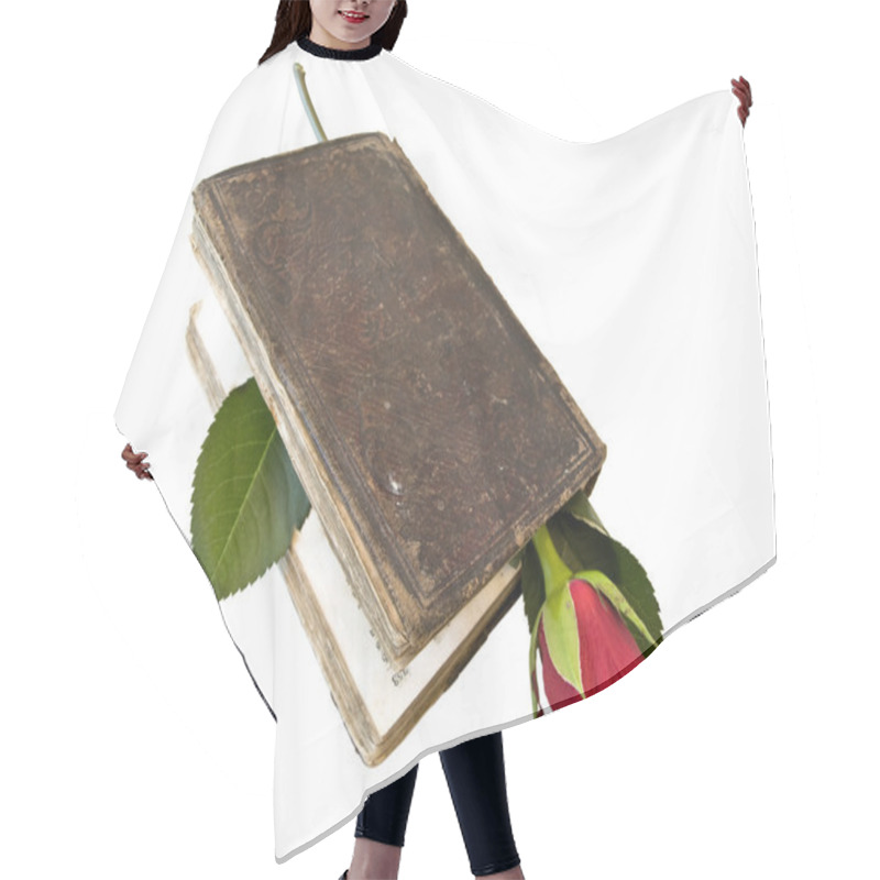 Personality  Book With Red Rose Hair Cutting Cape