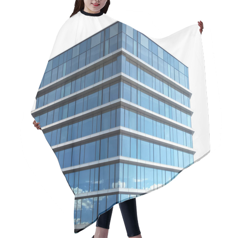 Personality  Single Business Skyscraper Isolated On White Background. Business Center Hair Cutting Cape