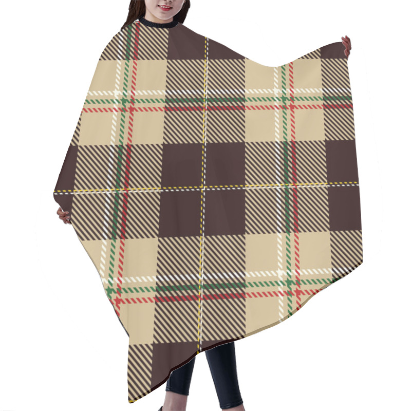 Personality  Plaid Tartan Seamless Pattern  Background Hair Cutting Cape