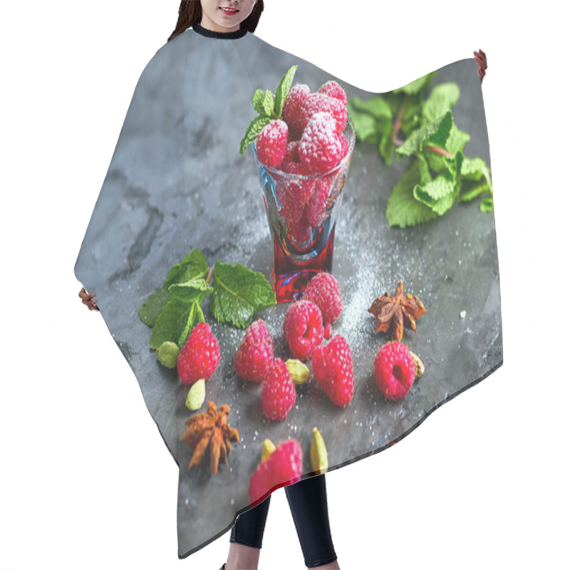 Personality  Raspberries Scattered On The Table Hair Cutting Cape