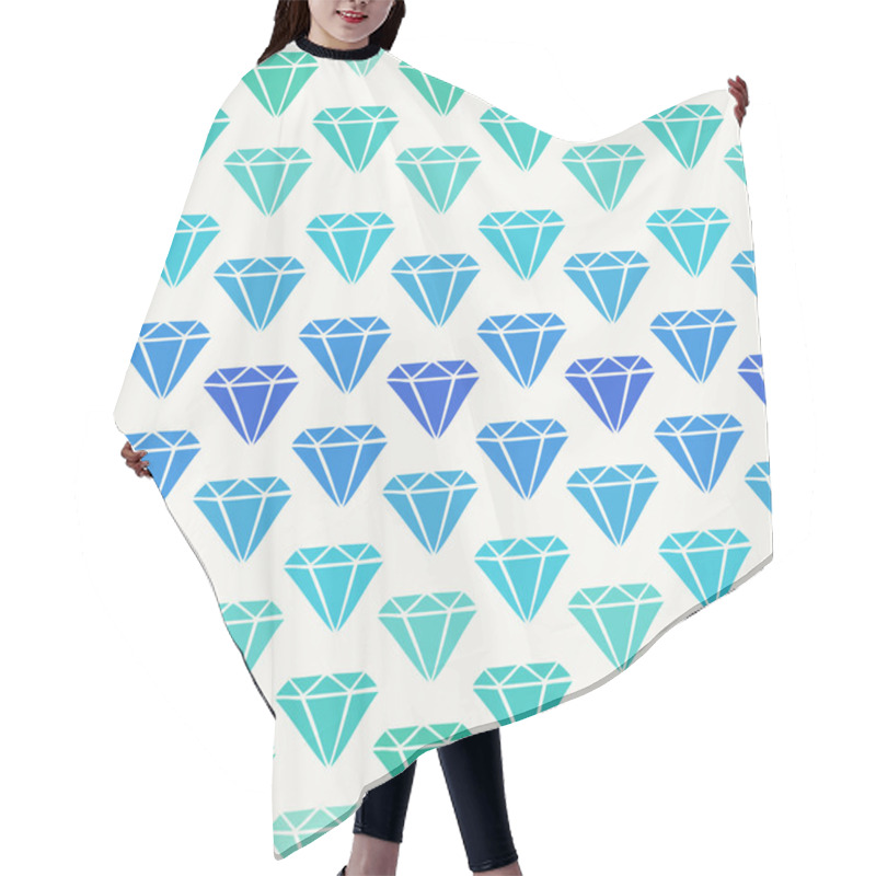 Personality  Diamond Shapes Seamless Pattern Hair Cutting Cape