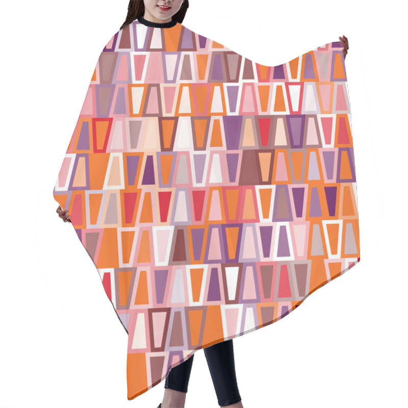 Personality  Trapezoid Seamless Geometric Pattern Hair Cutting Cape