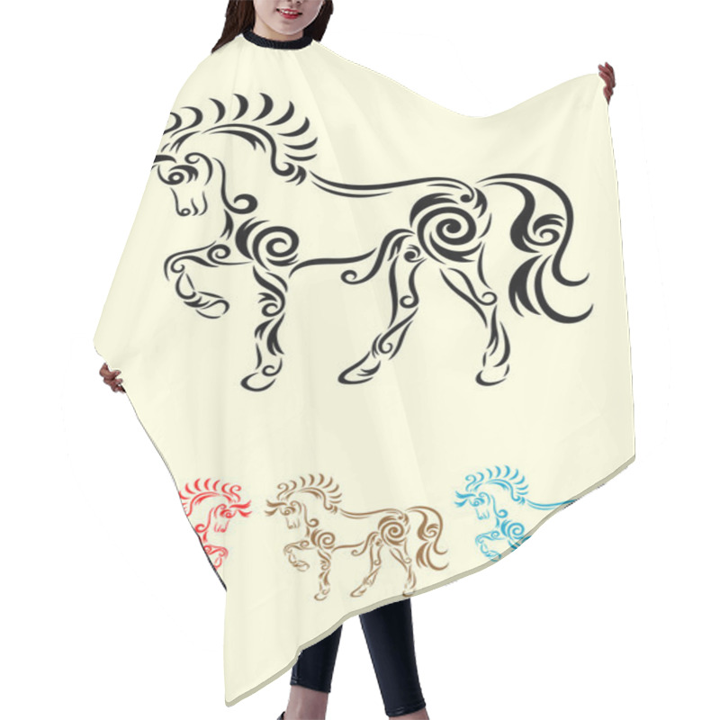 Personality  Horse Ornamental Hair Cutting Cape