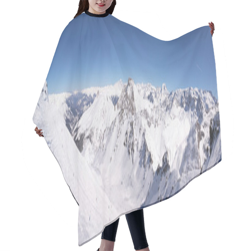 Personality  Panoramic View On Alps Winter Mountains Hair Cutting Cape