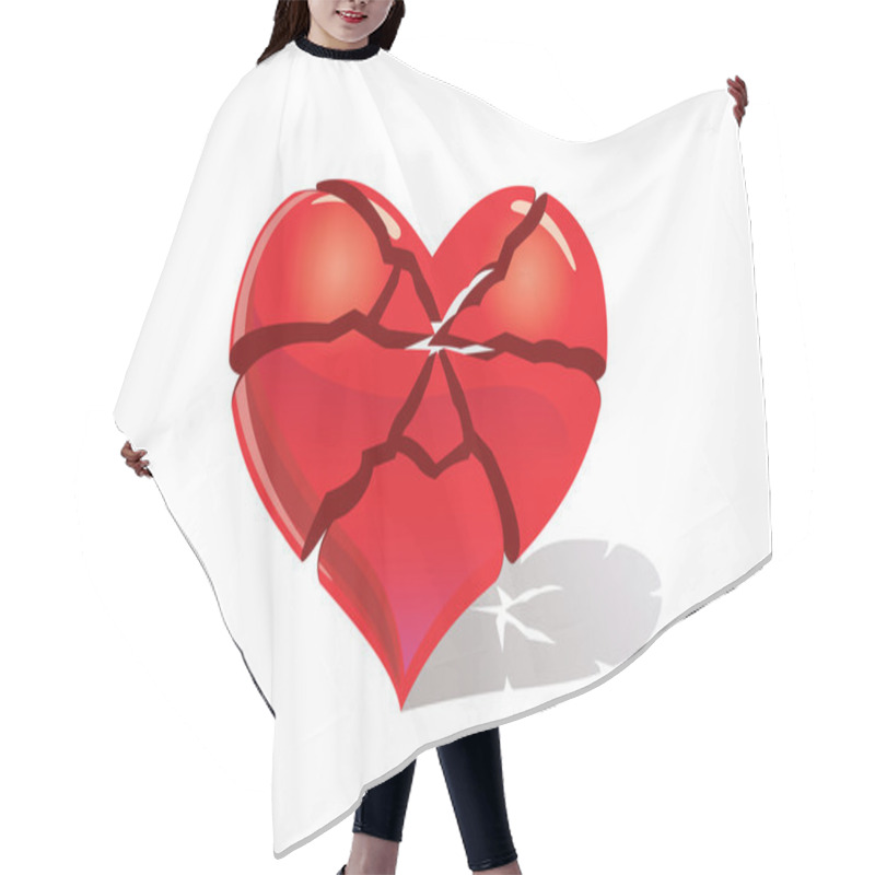 Personality  Brocken Heart Hair Cutting Cape