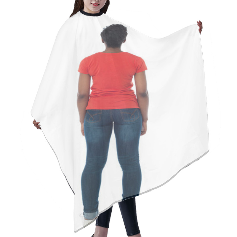 Personality  Woman Facing The Wall Hair Cutting Cape