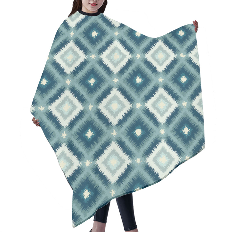 Personality  Ethnic Rhombus Tribal Seamless Pattern Hair Cutting Cape