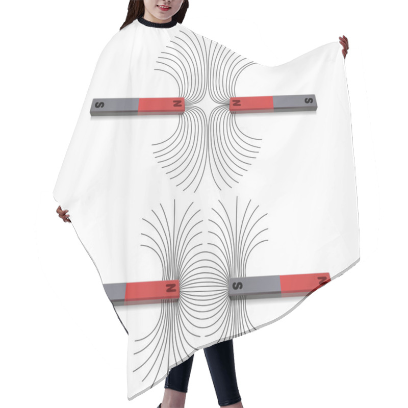 Personality  Attraction And Detraction Between Magnetic Poles Hair Cutting Cape