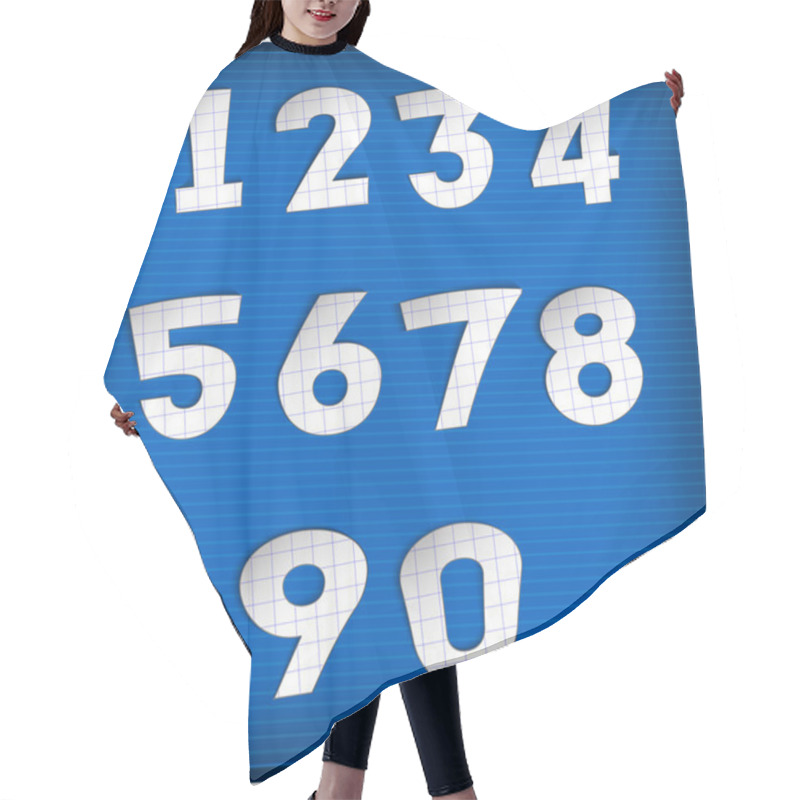 Personality  Vector Set Of Number Hair Cutting Cape